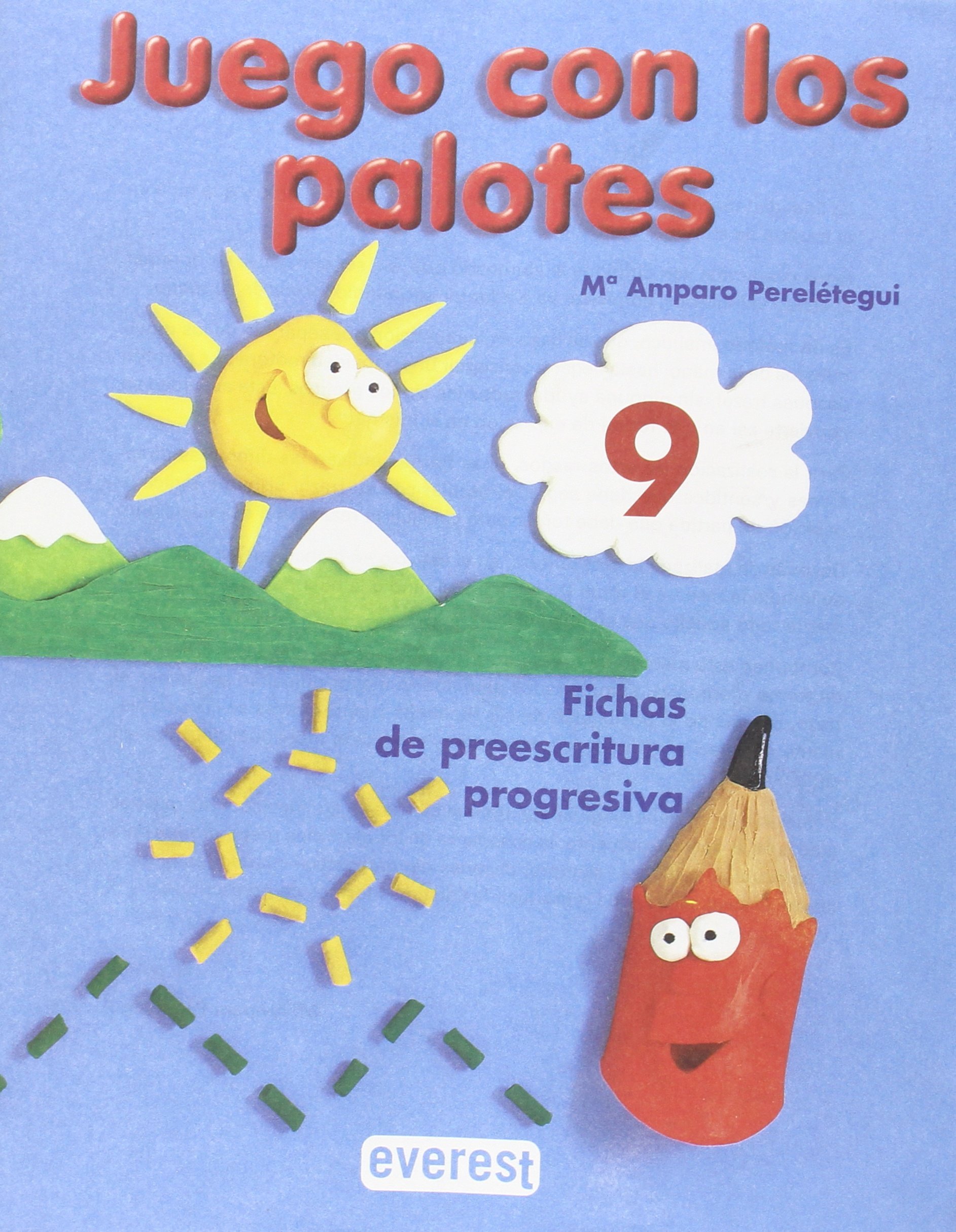Juego con los palotes 9: Fichas de preescritura progresiva