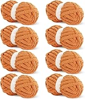 Vista 11 de Hombys Hilo de felpilla gruesa verde salvia para tejer a ganchillo y tejer, hilo grueso y esponjoso súper voluminoso para tejer a mano manta, hilo