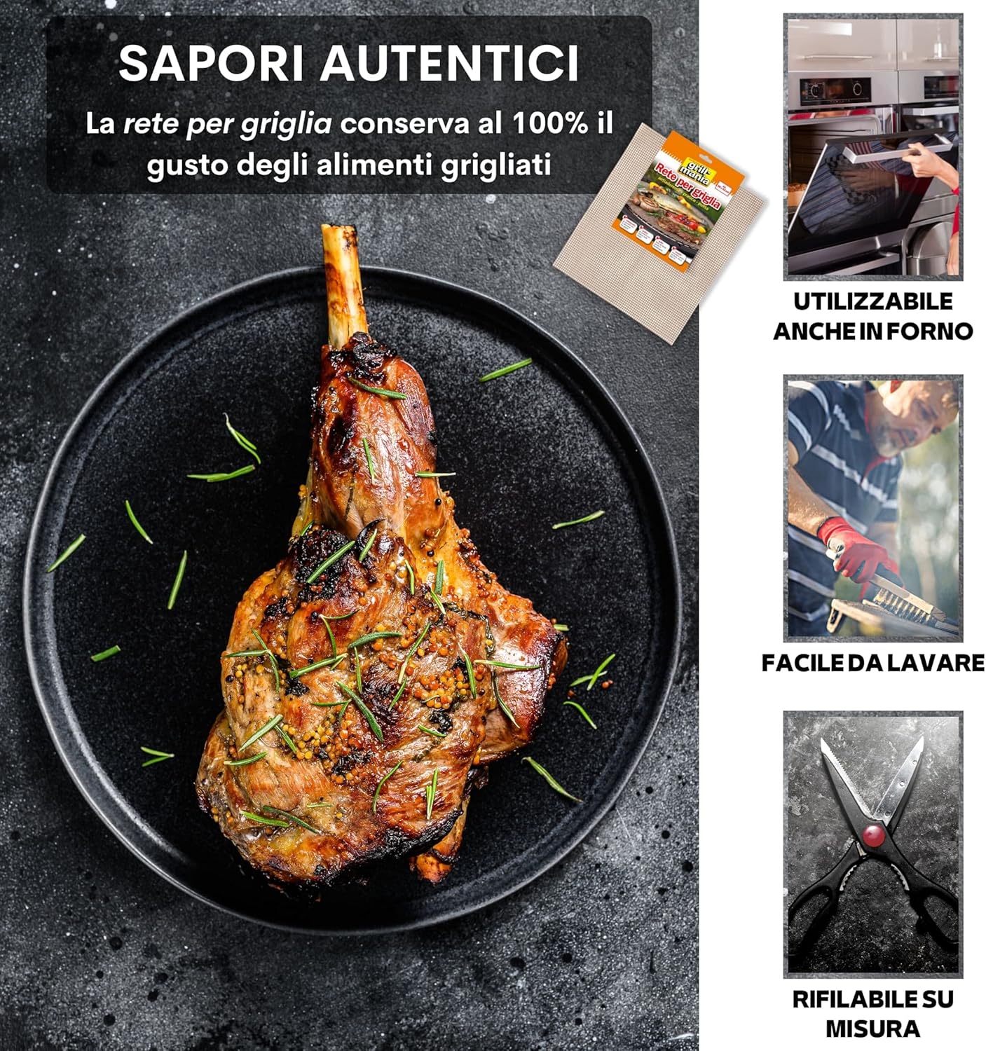 Pietra Lavica per Barbecue a Gas, Set con Griglia Rettangolare Barbecue 36x42 cm | 3Kg di Roccia Lavica per Barbecue a Gas + Rete Griglia BBQ Portatile Antiaderente Lavabile, anche per Forno Elettrico Pietra Lavica per Barbecue a Gas, Set con Griglia Rettangolare Barbecue 36x42 cm | 3Kg di Roccia Lavica per Barbecue a Gas + Rete Griglia BBQ Portatile Antiaderente Lavabile, anche per Forno Elettrico