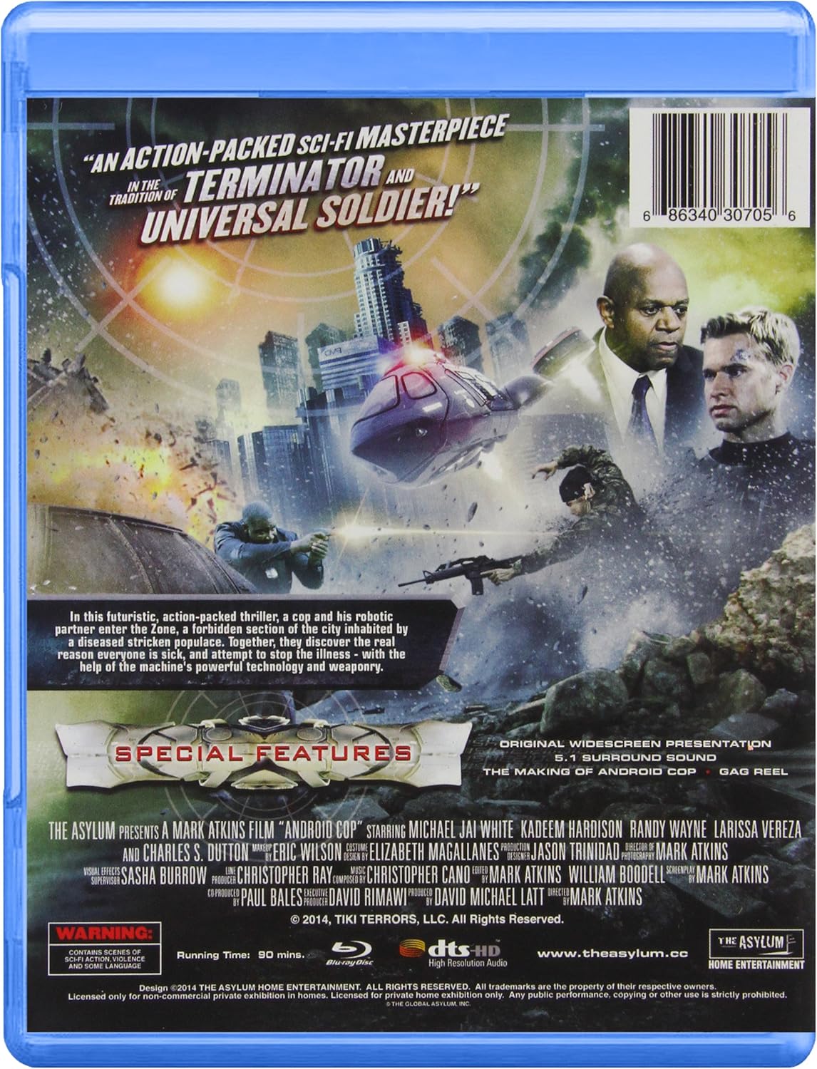 Android Cop Blu Ray Us Import Amazon Co Uk Android Cop Dvd Blu Ray