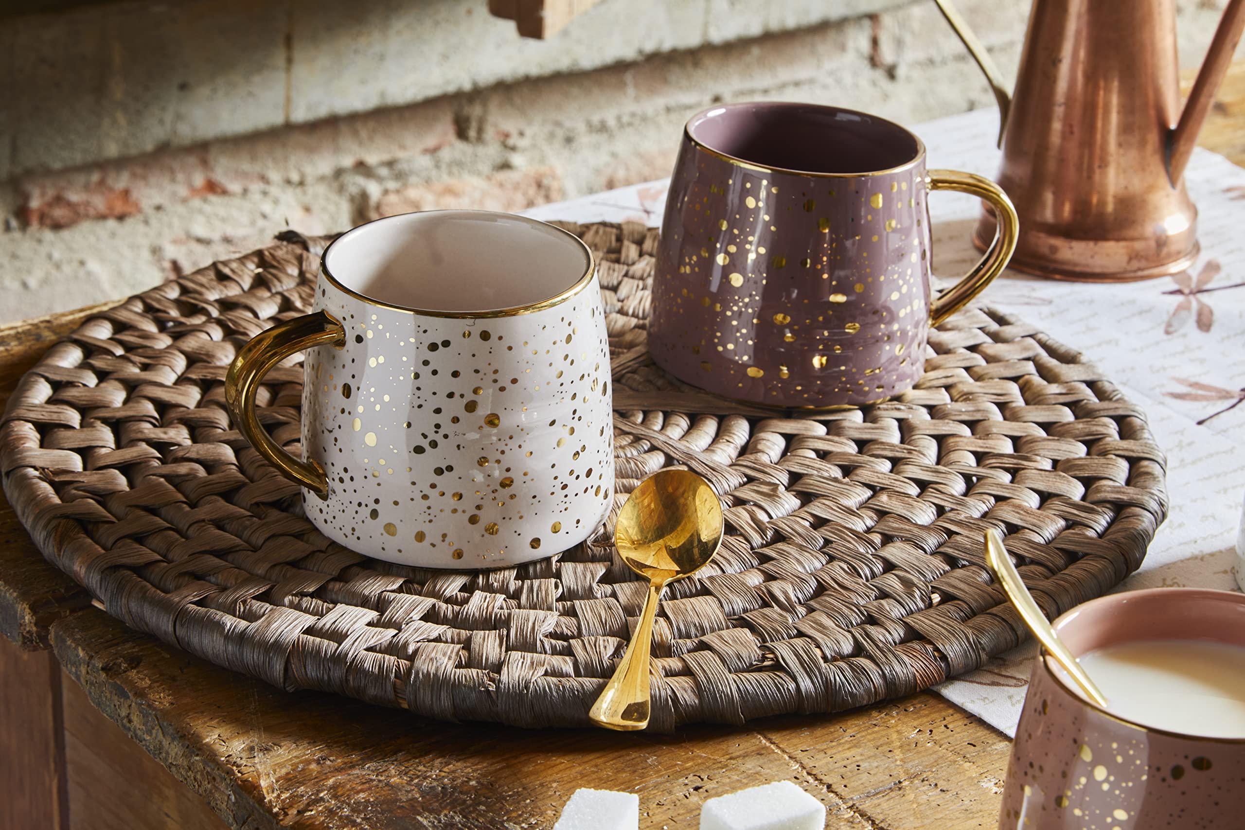 Tognana Des Arts Chic, Set 4 Tazze, Mug 340 cc, Porcellana, Multicolore