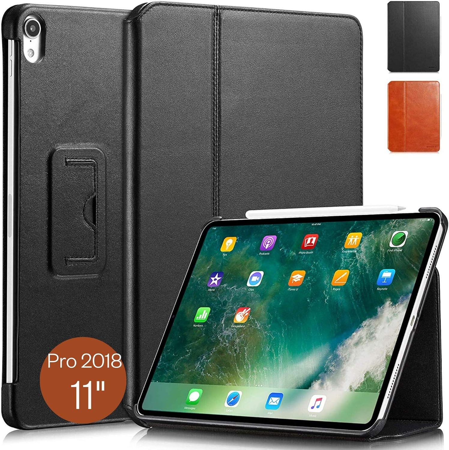 KAVAJ Case Leather Cover”Berlin” works with Apple iPad Pro 11″ 2018