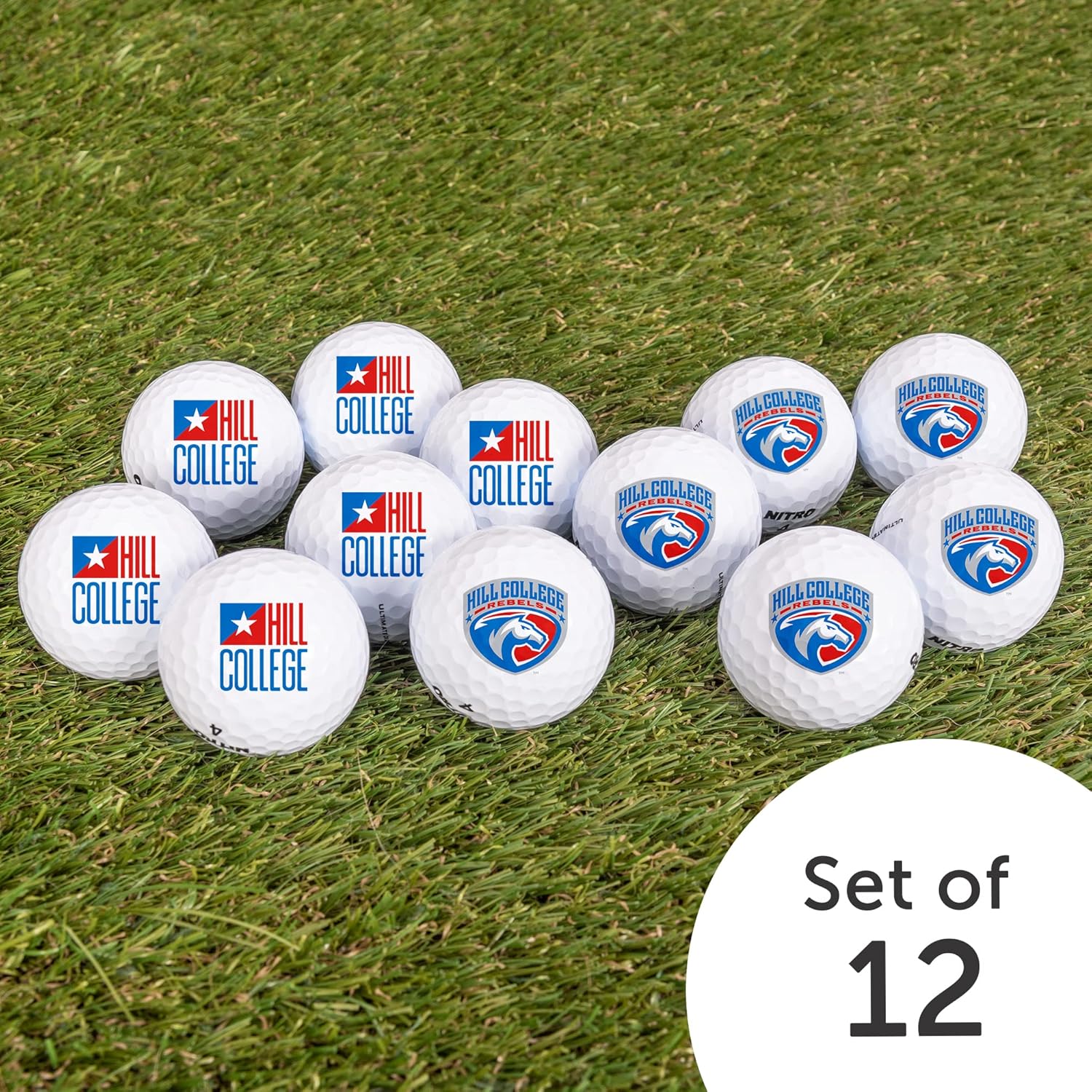 Desert Cactus Hill College Golf Balls 12 Pack – HC Rebels Full Color Dozen – Officially Licensed Sport Team Accessory