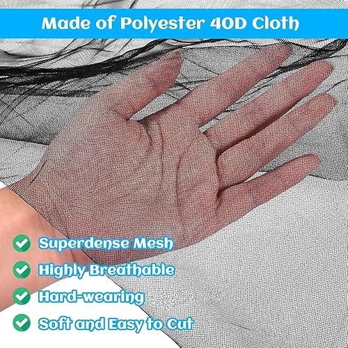 Miniatura 5 de Barrera de red para jardín, 10 x 20 pies, tela de malla fina para patio, balcón para apartamentos, patio, porches, terrazas, exteriores, protege tus