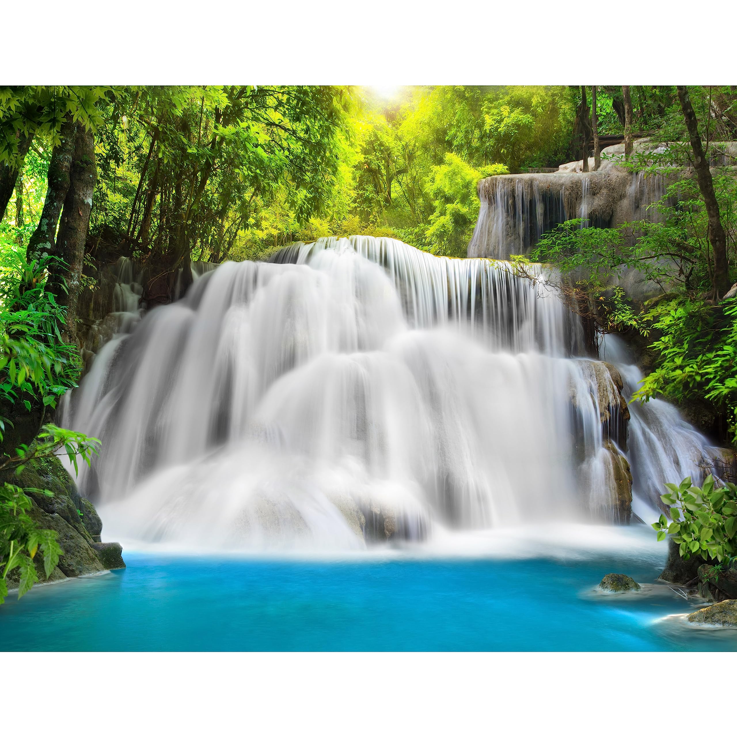 murando - Fototapete Premium-Vlies Wasserfall Tapeten, Schlafzimmer, modern | Premium-Vliesstoff, Full HD Druck, hochwertige Verarbeitung fürs Wohnzimmer, schnelle Montage, lichtbeständig, geruchsfrei