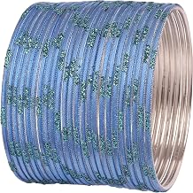 Touchstone "Colorful 2 Dozen Bangle Collection Indian Bollywood Alloy Metal Textured Designer Jewelry Bangle Bracelets Set of 24 for Women