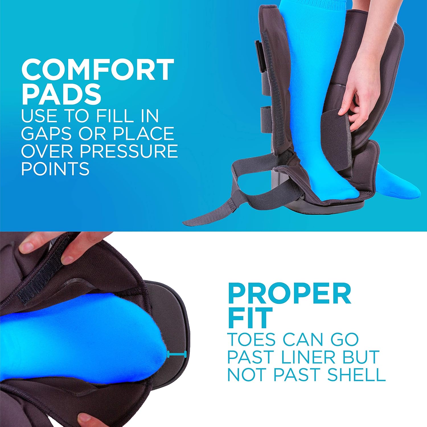 BraceAbility Tall Pneumatic Walking Boot | Orthopedic CAM Air Walker & Inflatable Surgical Leg Cast for Broken Foot, Sprained Ankle, Fractures or Achilles Surgery Recovery (Large) : Health & Household