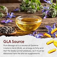 Vista 3 de Barlean's Cápsulas de aceite de borraja, 1000 mg de aceite de semilla de borraja puro prensado en frío, suplemento GLA, Omega 6 para articulaciones