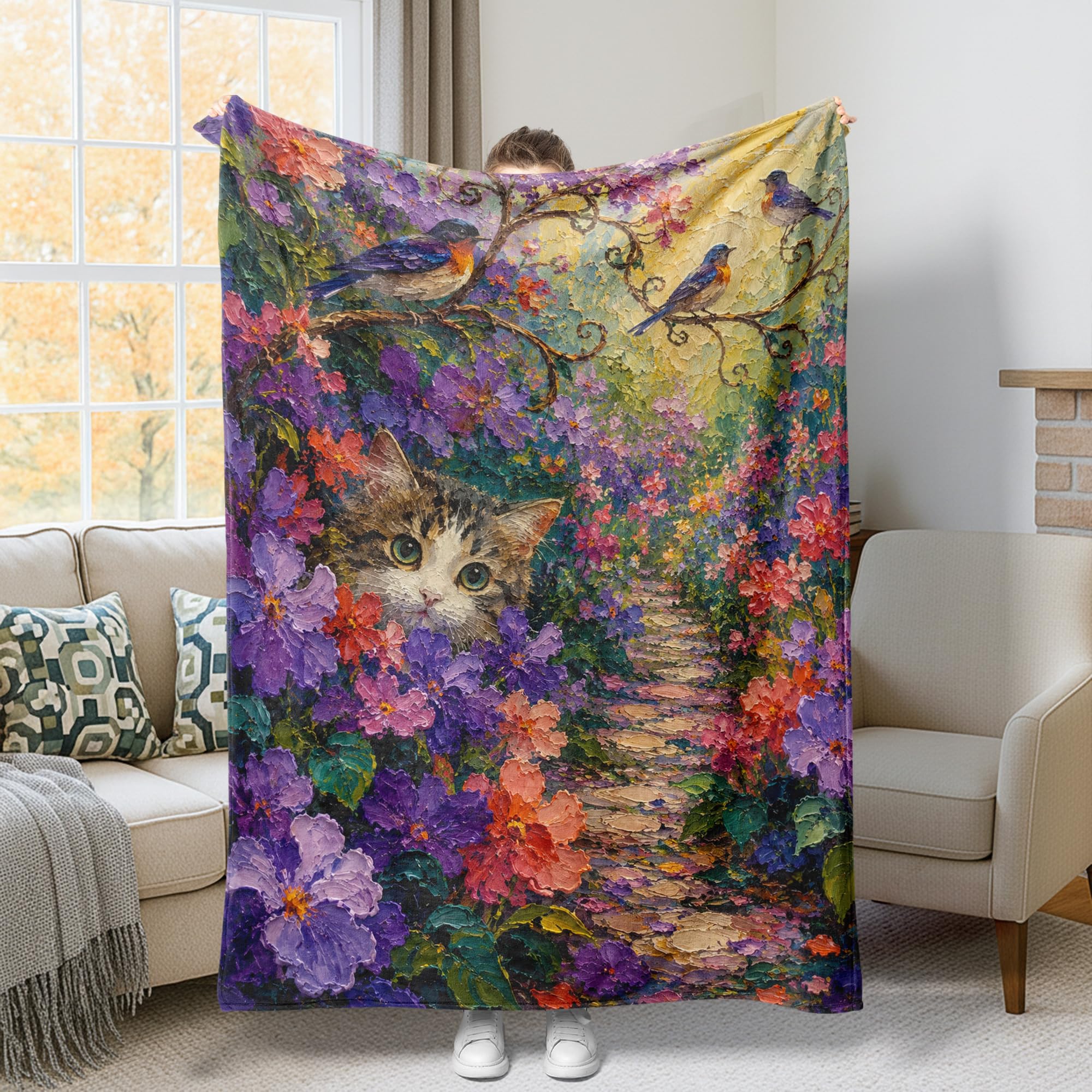 Couverture en peluche pour voiture et voyage compacte et douce