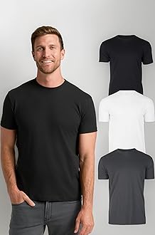 Men's Cotton Blend Round Neck T-Shirt, Half Sleeve, Black