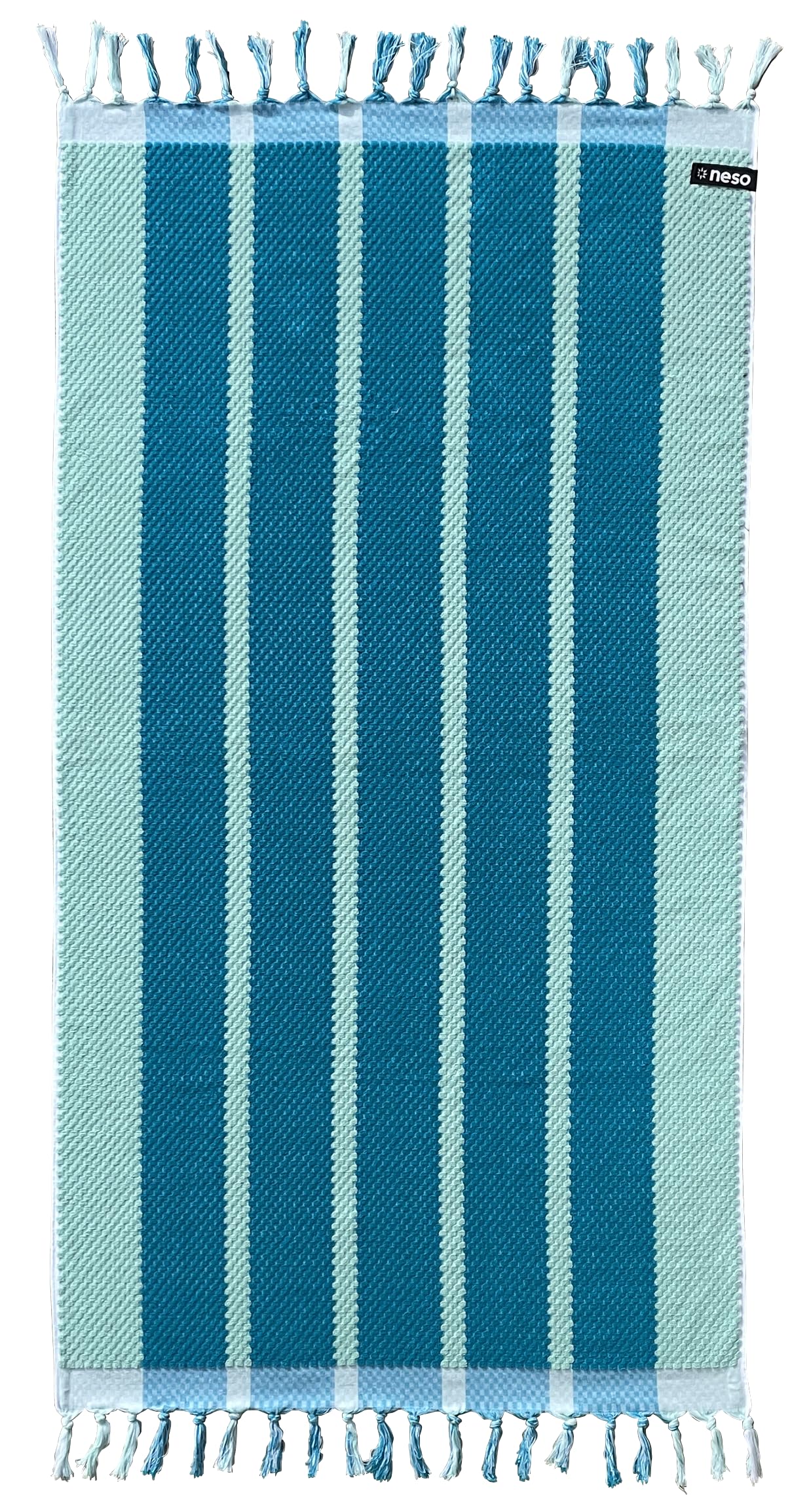 Neso Extra großes Strandtuch, 100 % Baumwolle, Jacquard-Gewebe mit extra Saugfähigkeit, für Strand, Pool, Schwimmen (Küstenstreifen)