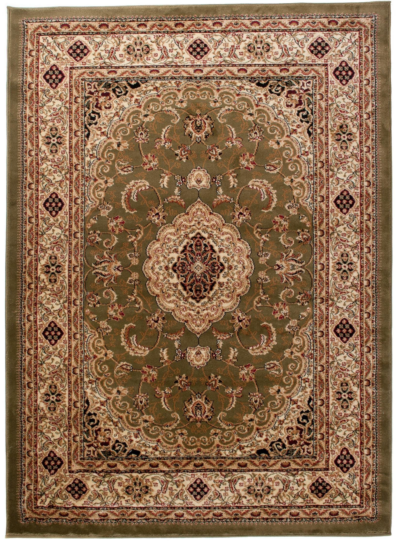 Mazovia Tapis Couloir 120x170cm Vert Classique Traditionnel Doux Élégant