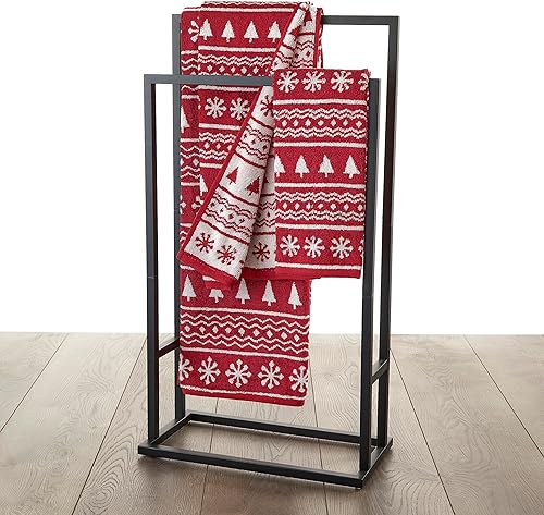 Vista 82 de SKL Home - Juego de toallas de mano Whistler a cuadros para invierno/Navidad, para baño, cocina, bar y regalo, 16 x 25 pulgadas, 2 unidades Whistler