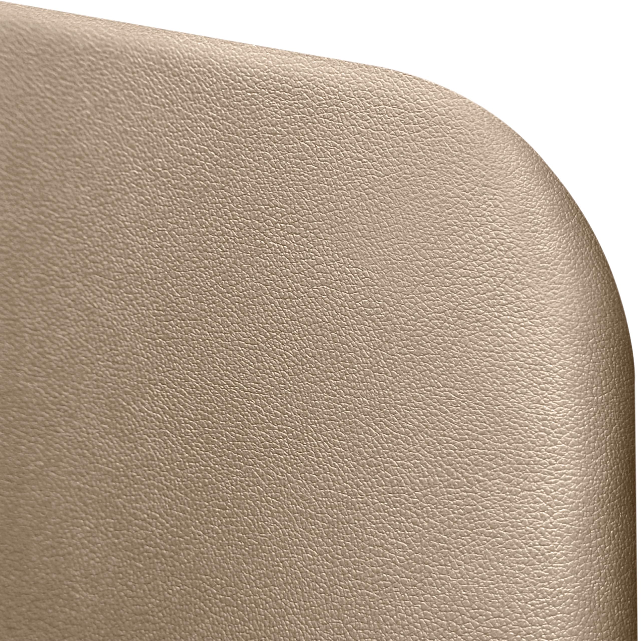 DHOME Cabecero Tapizado Liso Curvo Polipiel 70cm Altura con Patas para Pared Acústicos Cabeceros Absorbentes Cabezal Cama Dormitorio (Champán, 160cm)