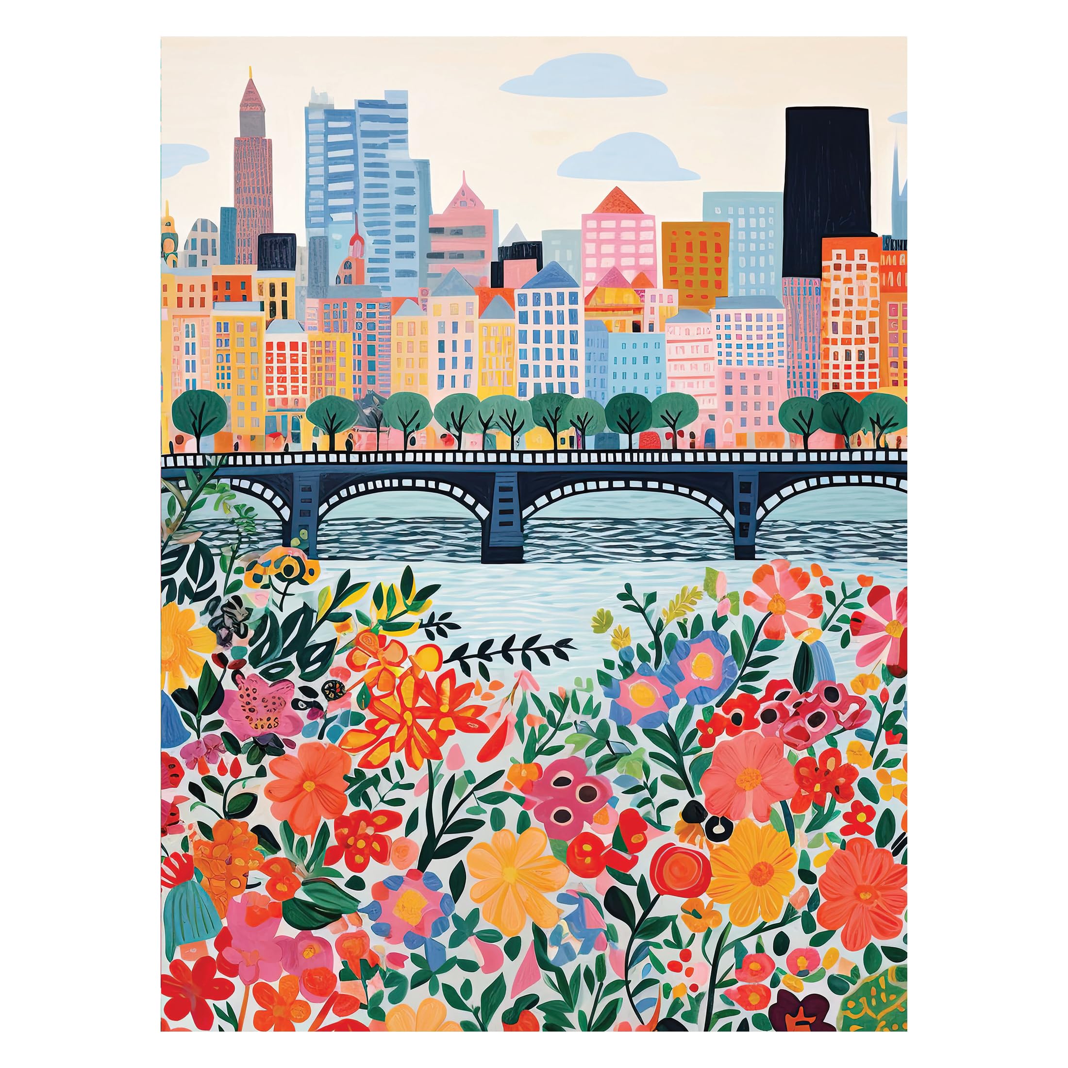 Amazon.com: RoseArt - Vertical Visions - City Flowers - 500 Piece