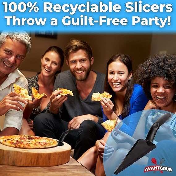 Heavy Duty, Recyclable 10 Dessert Servers 6 Pack. Perfect for Serving Pie, Cake and Pizza. Best Disposable Plastic Cutters for a Wedding or Birthday Party. Great Shovel Slicers for Catering Events