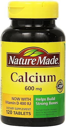 Miniatura 19 de Nature Made Calcio 600 mg con vitamina D3, Suplemento dietético para apoyo óseo, 220 tabletas (paquete de 1)