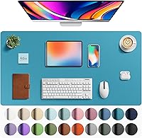 Vista 58 de Aothia Protector de escritorio de cuero, alfombrilla para ratón, alfombrilla de escritorio de oficina, secante de escritorio de cuero PU