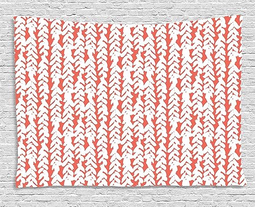 Miniatura 163 de Ambesonne Tapiz indie, estilo moderno de Memphis de los años ochenta, geométrico, abstracto, colorido, diseño de puntos, funky, para colgar en la