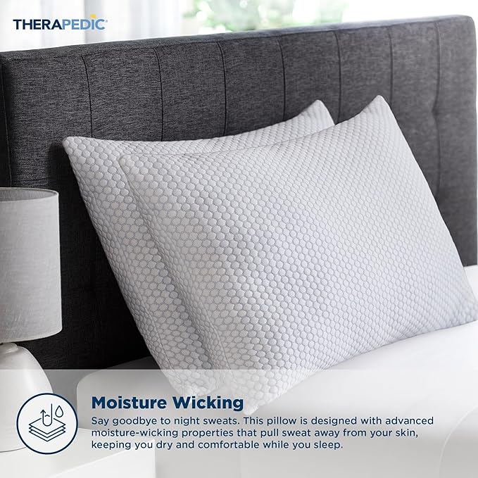 Set 2 Almohadas Fibra Poliéster Queen 20x26 Refrescante miniatura 2