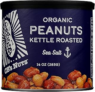 Cbs Nuts Organic Kettle Roasted Sea Salt Peanuts, 14 Oz
