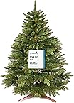 Premium künstlicher Weihnachtsbaum klein 120cm - TESTSIEGER 10 Jahre GARANTIE - Naturgetreuer Weihnachtsbaum künstlich mit Holzständer und Tasche - Christmas Tree Tannenbaum künstlich von Pure Living