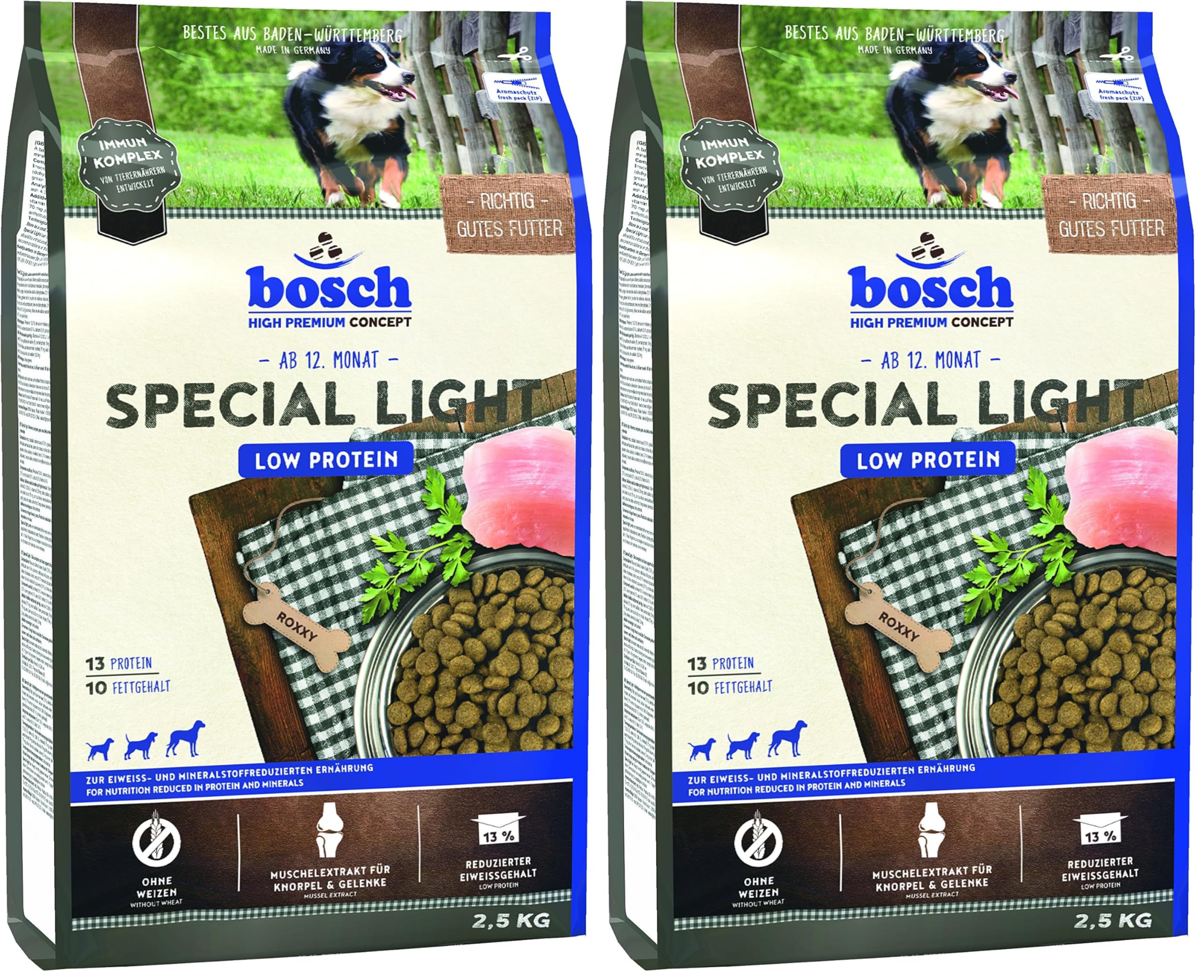 Bosch HPC Special Light | Hundetrockenfutter zur eiweiß- und mineralstoffreduzierten Ernährung | 1 x 2.5 kg (Packung mit 2)