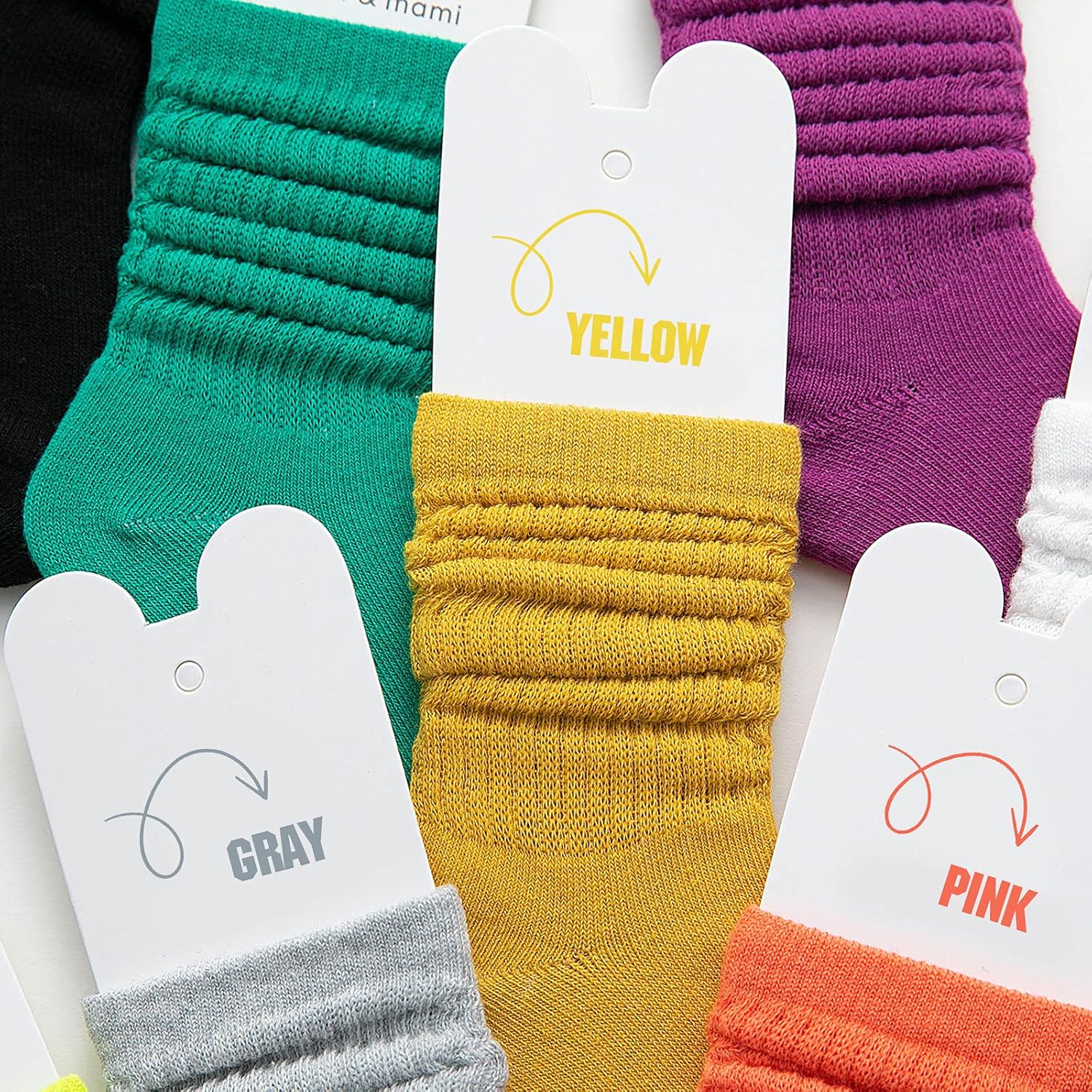 MINI PANDA Toddler Socks - Long Crew Socks for Girls 4-8 Years, 9 Pairs - Image 5