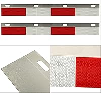 Vista 9 de Placas Reflectoras de Guardabarros de 24"x3" de Aluminio para Guardabarros de Semi Camión y Semi Remolque, 8 Pares