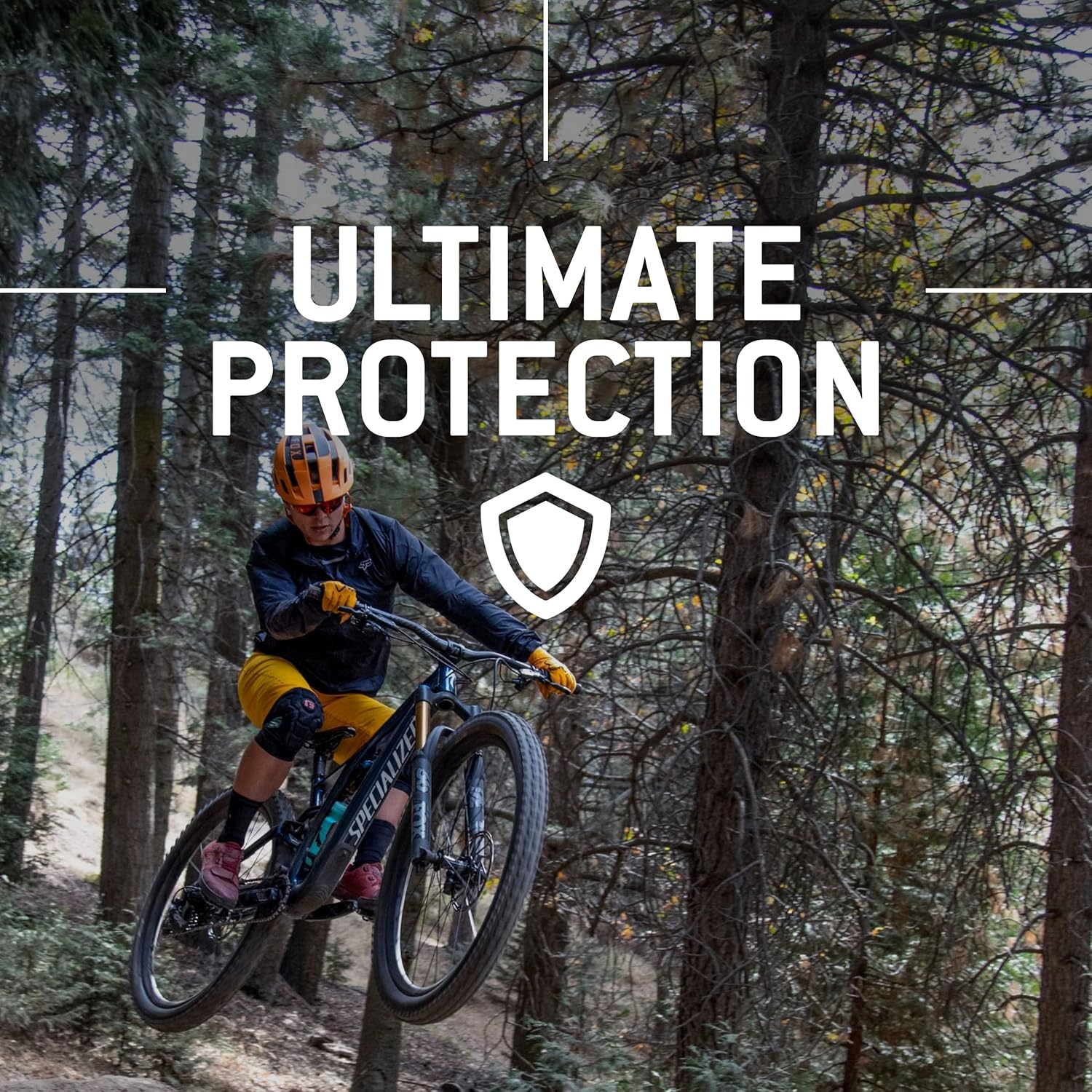 G-Form Pro-Rugged MTB Knee Guards - Adjustable Knee Pads for Athletes - Durable & Breathable Knee Guards for Biking & Cycling - Protective Knee Guards for Men & Women - Army Green, Adult XS