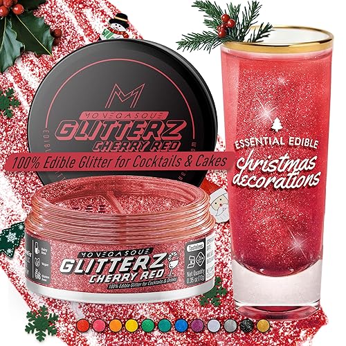 Vista 181 de MONÉGASQUE Purpurina comestible verde para bebidas, 0.53 oz, purpurina comestible para pasteles y cócteles, polvo brillante para bebidas