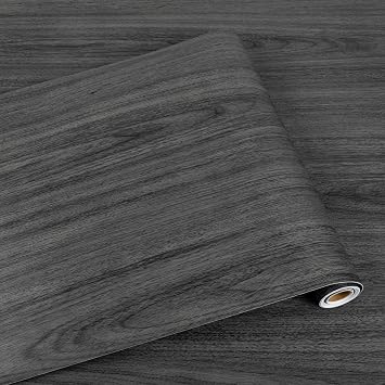 Peel and Stick Floor Tile-Wood Vinyl Flooring Roll Waterproof for Kitchen and Bathroom-15.8" x 118.1" Self Adhesive Laminate Flooring Stickers Cover 12.9 sq.ft