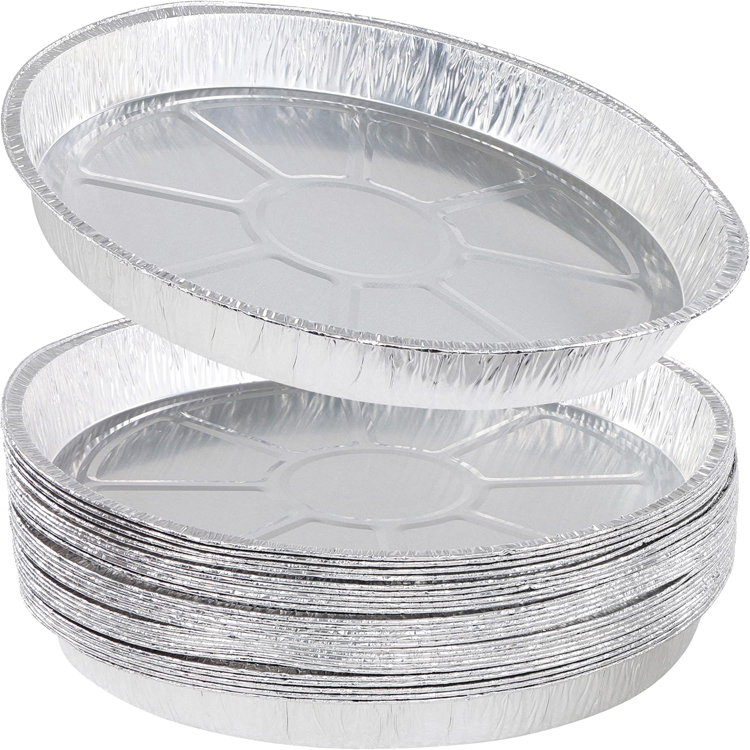 Lot45 Aluminum Foil Pot Pie Pans Disposable Pizza Holder Tins 25pc 12in Disposable