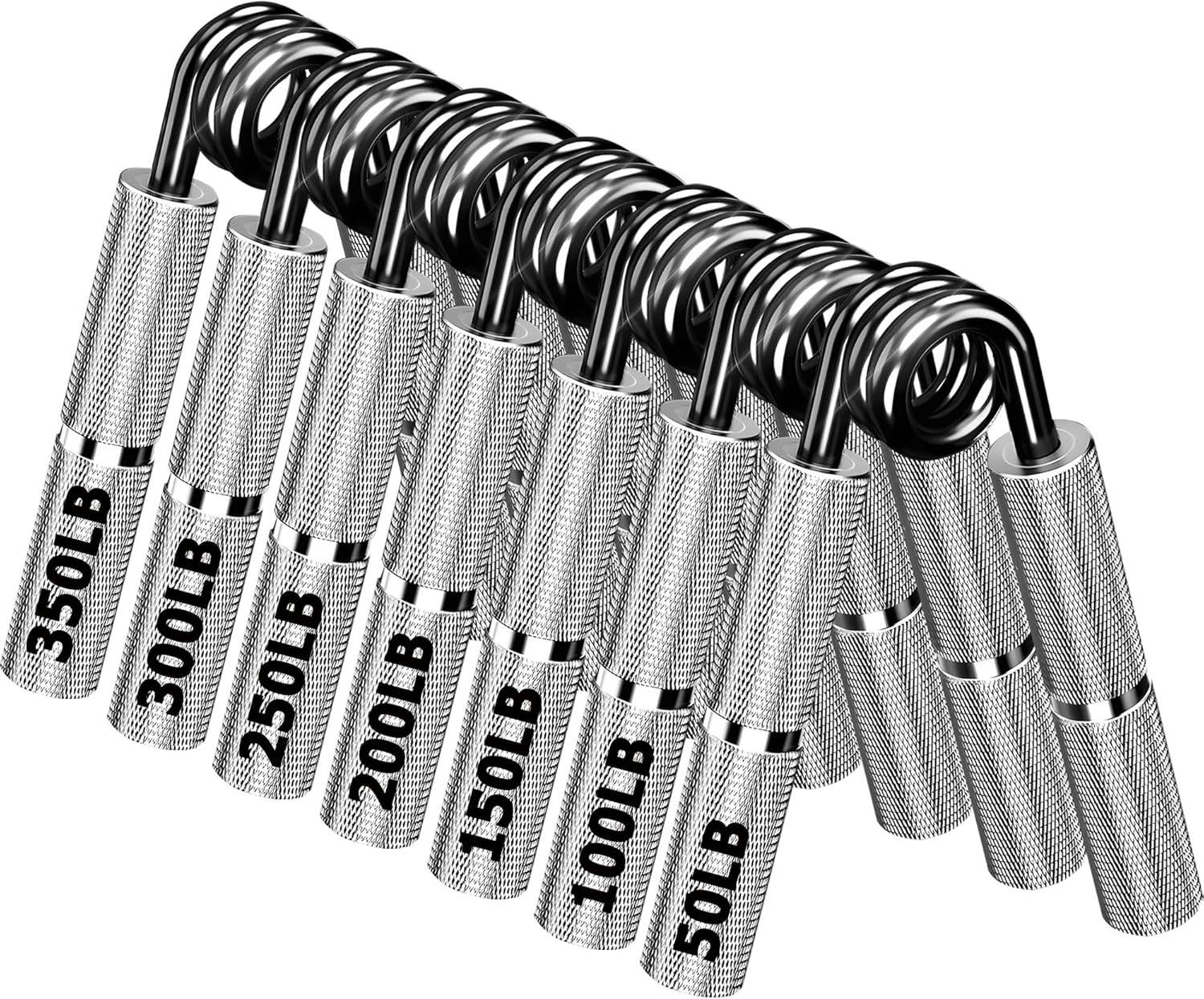 Black Metal Grip Strength Trainer,Hand Grips Kit (11Pack),No Slip Hand Extension Exerciser,Wrist Forearm Strengthener with Grip Tape for Strength Training,Exercise