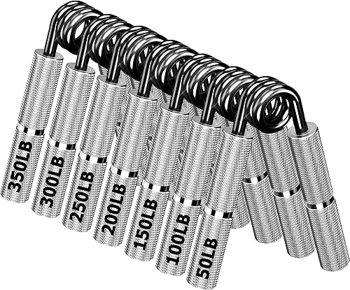 Miniatura 10 de Black Metal Grip Strength Trainer,Hand Grips Kit (11Pack),No Slip Hand Extension Exerciser,Wrist Forearm Strengthener with Grip Tape for Strength