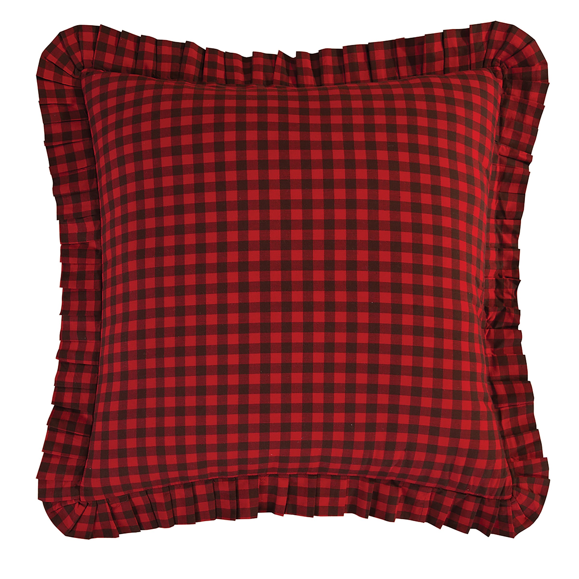 red plaid euro shams