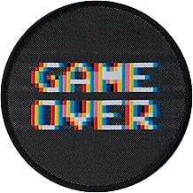 Game Over Glitch Iron On Patch 8 x 8 cm | Iron-On Patch/Iron-On Transfers/Sew-on Patches