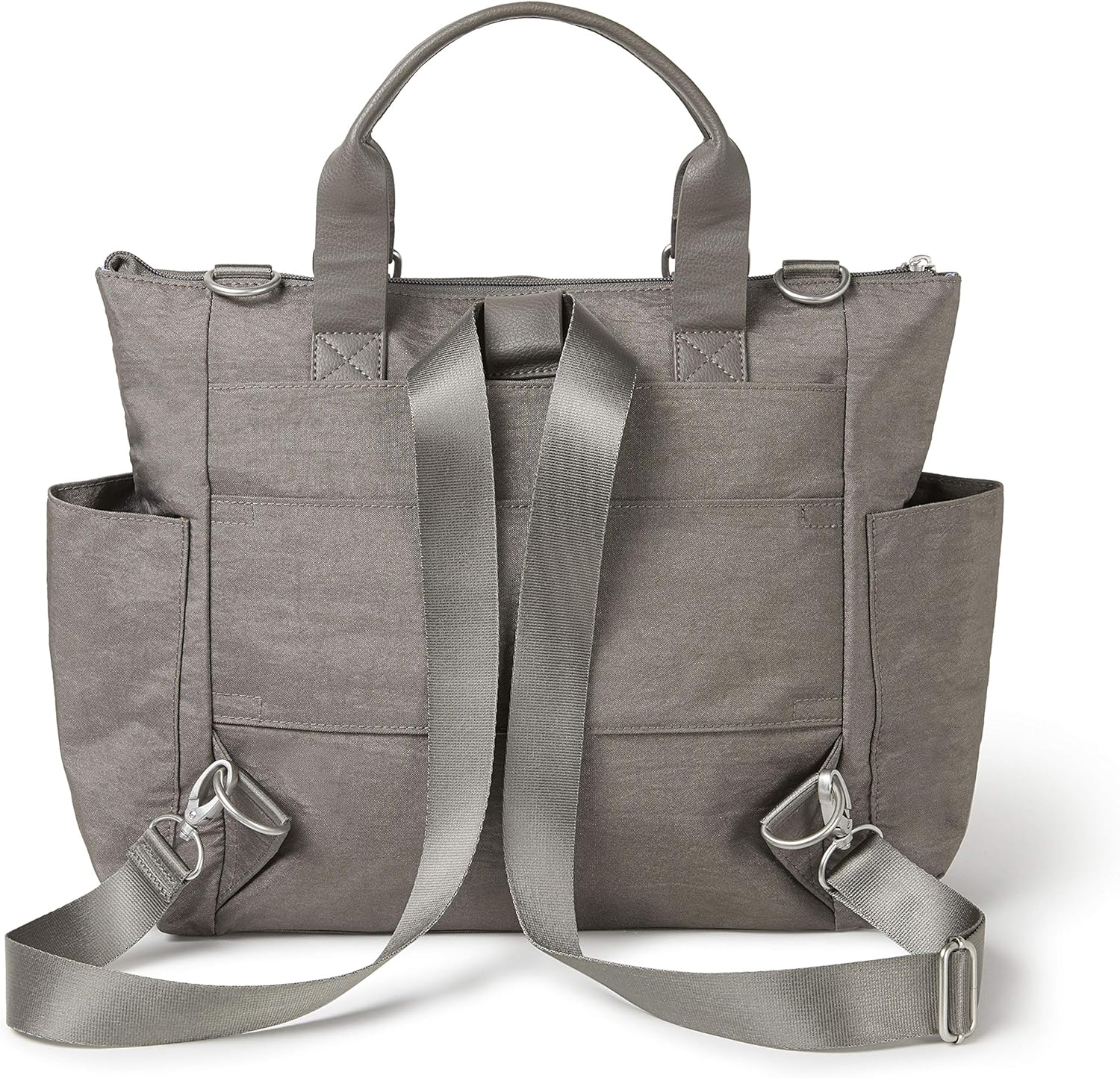 Baggallini Women's 3-in-1 Convertible Backpack, Sterling Shimmer, One Size : Clothing, Shoes & Jewelry