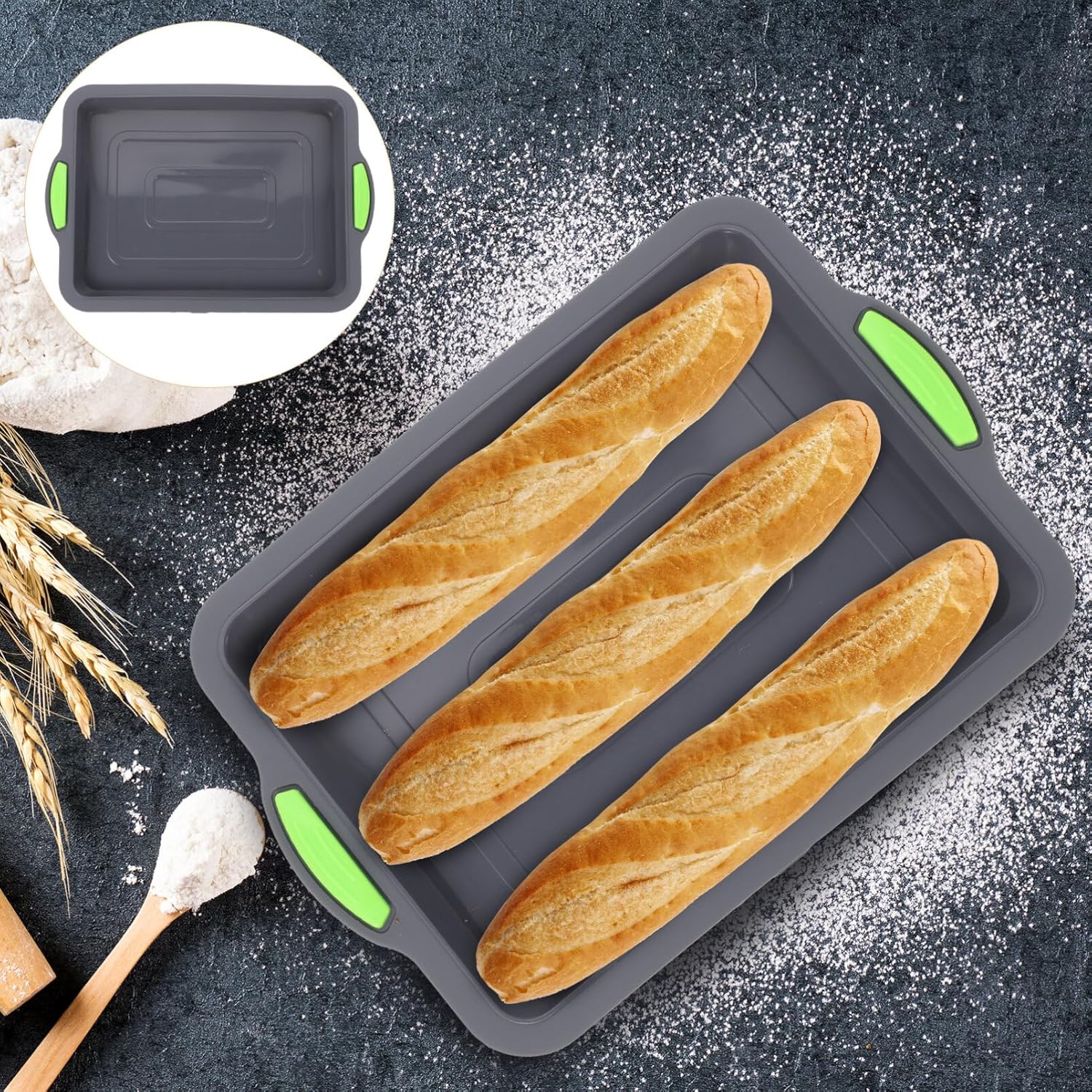 BESTonZON Silicone 13X9 Inch Heat-Resistant Cake Roll Mold Non-Stick Baking Pan Multi-Function Oven Bakeware for Homemade Desserts and Brownies - Image 7