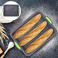 Vista 7 de BESTonZON Molde de silicona de 13 x 9 pulgadas resistente al calor, molde antiadherente para hornear multifunción, utensilios para hornear