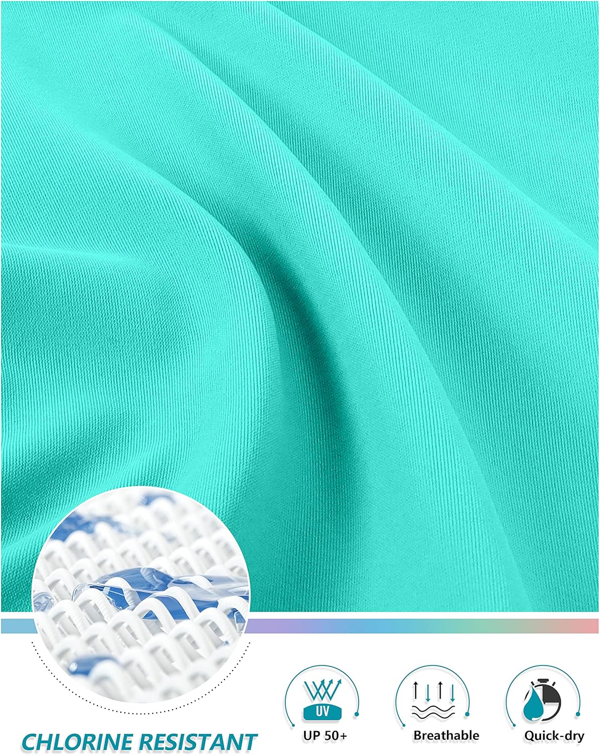 Kayrth Women's High Waisted Swim Skirt with Zipper Pockets Tummy Control Bathing Suit Swimsuit Tankini Bottoms - Image 5