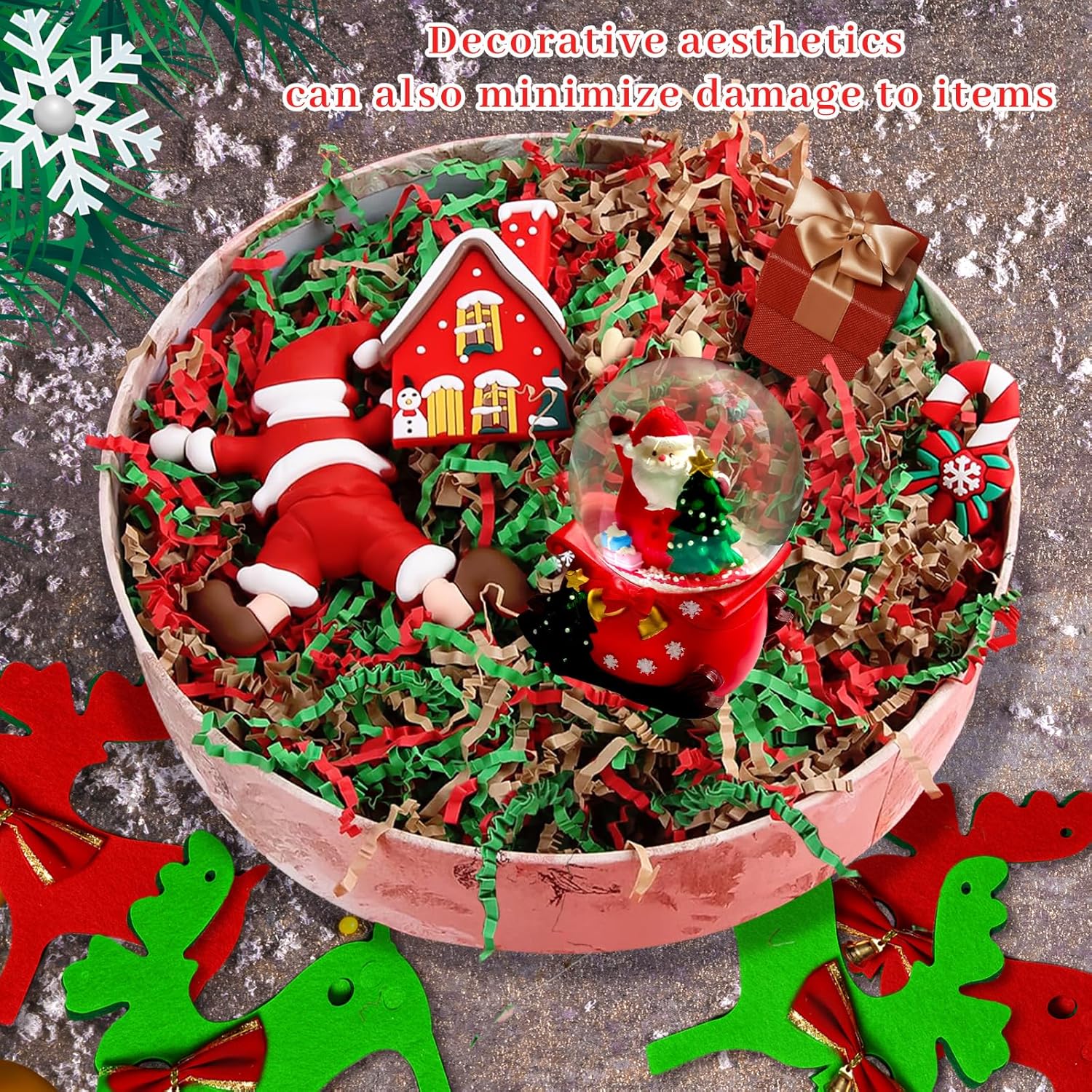 ACTOYS Shredded Paper for Gift Box, Filling Material Gift Christmas, Gift Box Filling Material, Filling Material for Packages, 100 g Shredded Tissue Paper, Shredded Tissue Paper Filling