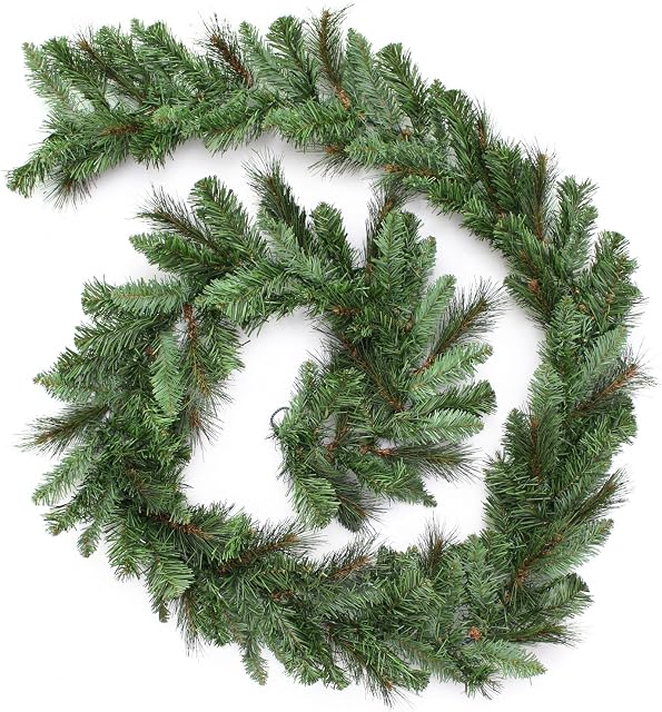 WeRChristmas Victorian Pine Christmas Garland Pvc Decoration, 9 feet - Green