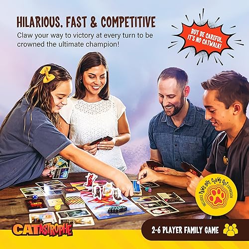 Miniatura 3 de CATastrophe Un juego de 9 vidas con paws out paquete de expansión.  El juego de mesa Purrfect para la noche familiar y los amantes de los gatos  Con