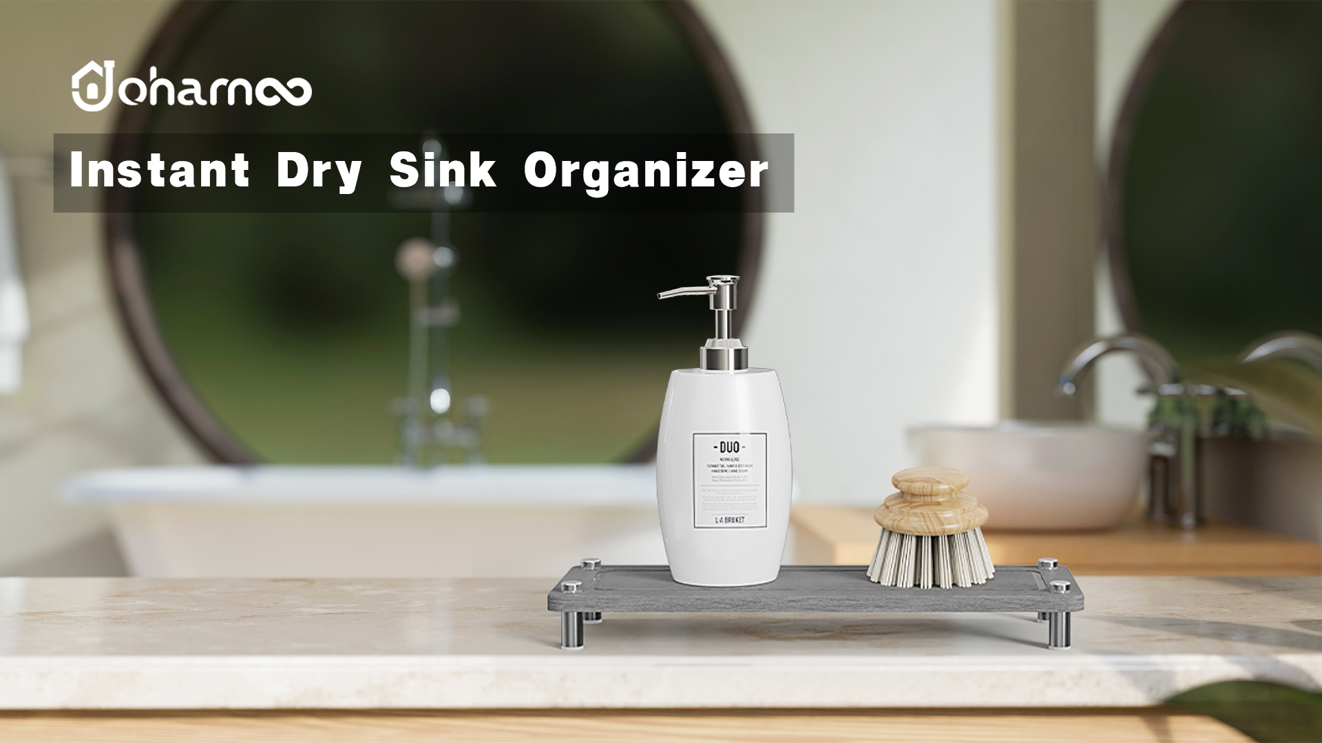 Vassoio Asciugatura Rapida In Pietra Diatomacea - Per Bagno E Cucina | Assorbente E Antiumidità | Design Moderno - Foto 3