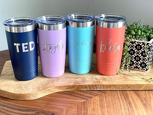 Miniatura 4 de Vaso polar personalizado con tapa grabado láser personalizado  Taza de viaje aislada al vacío de acero inoxidable  Perfecto para bebidas frías o