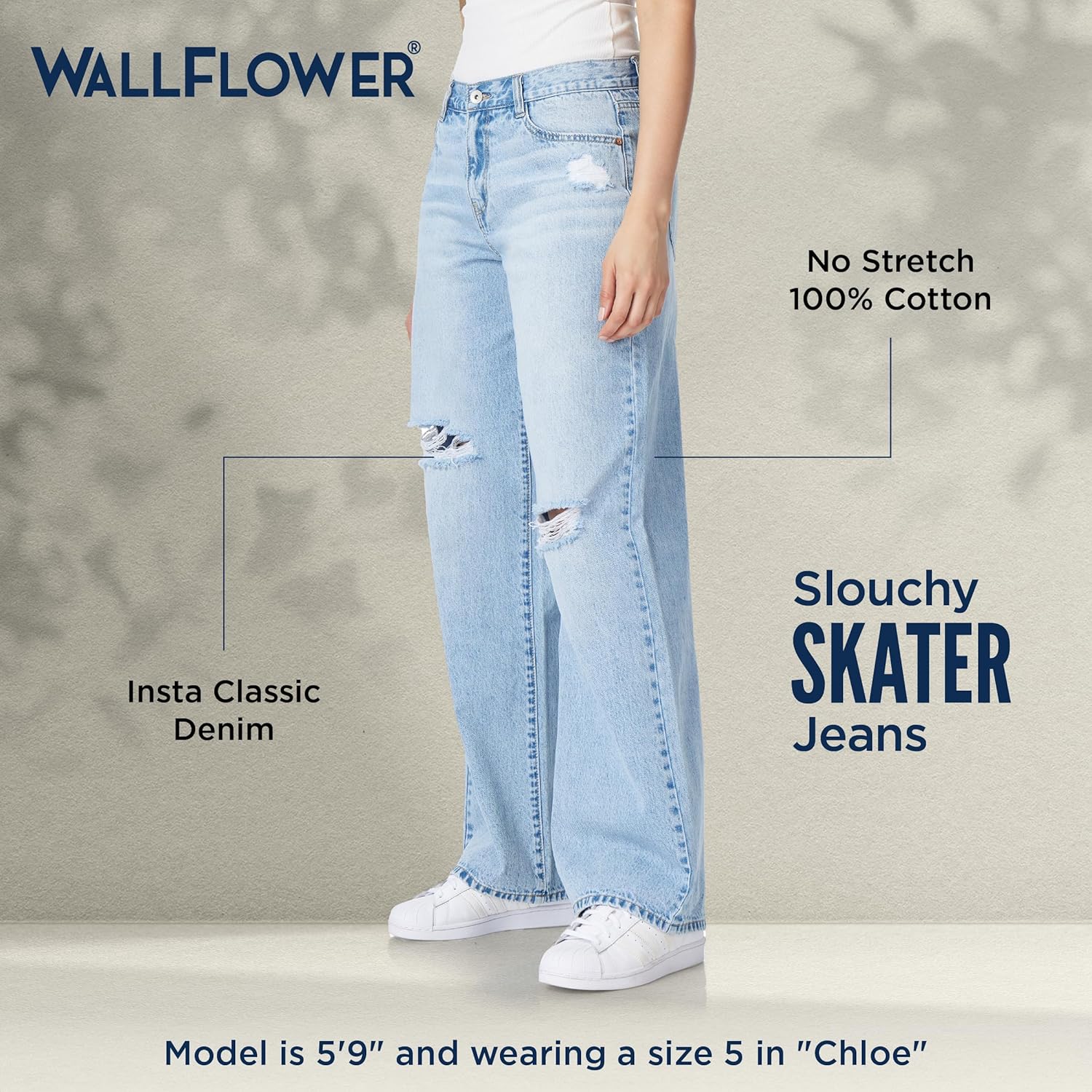 WallFlower Womens Skater Denim High-Rise Insta Classic Juniors Jeans (Standard and Plus) - Image 2