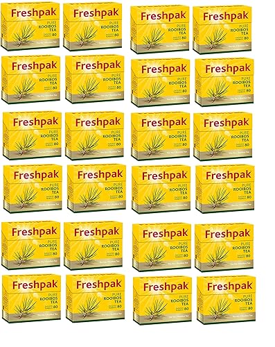 Vista 12 de Freshpak Pure Rooibos Tea 80 bolsas sin etiquetas, rooibos puro de primera calidad y sin infusión de rooibos, nuevo embalaje (paquete de 2)