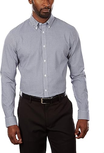 Tommy Hilfiger Camisa de vestir para hombre Slim Fit Non Iron Gingham