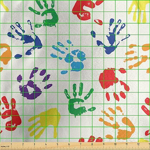 Vista 583 de Lunarable The Yard, tela azul real de The Yard, patrón de cerámica inspirado en el Medio Oriente estilo marroquí, estampado oriental, tela de satén